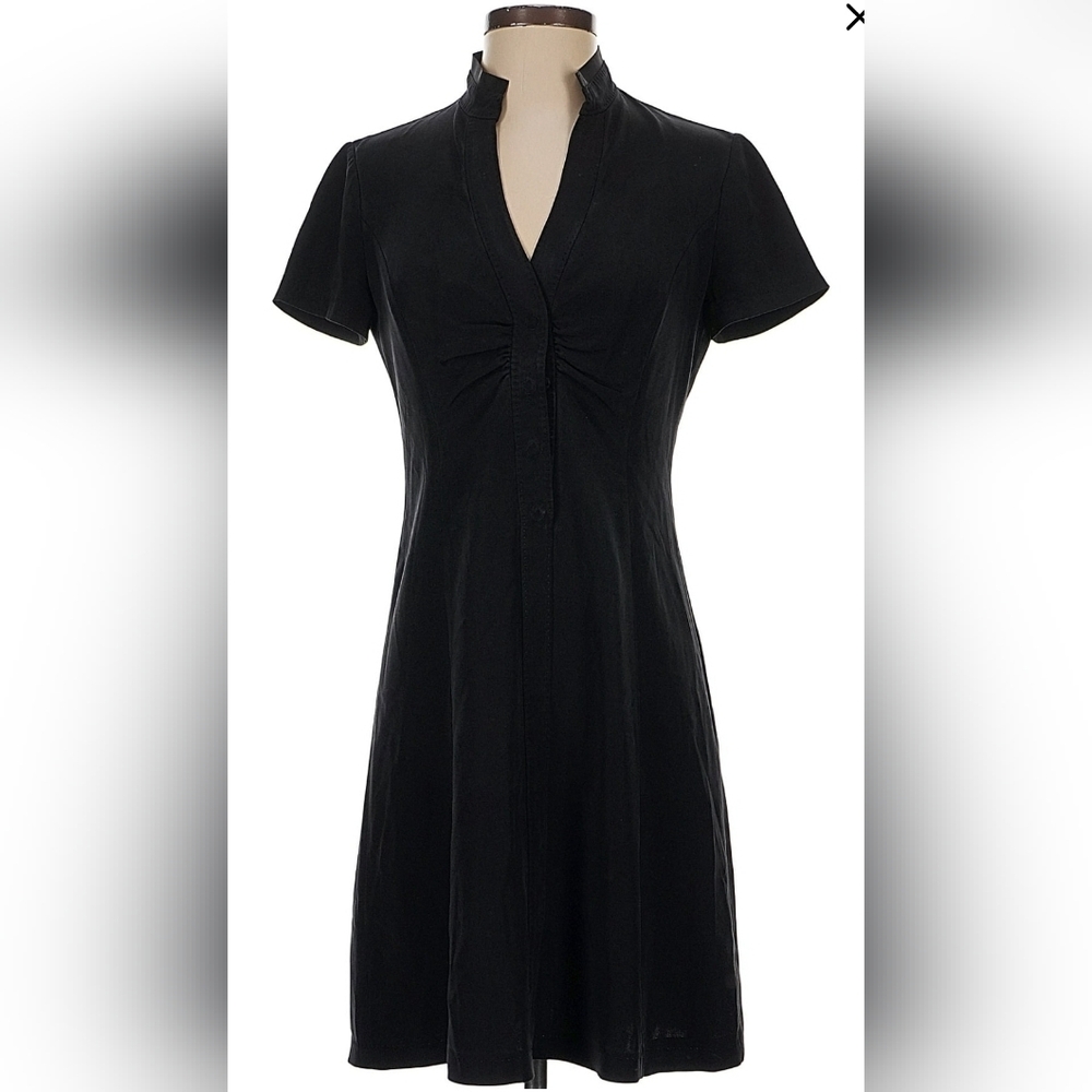 Elie Tahari Black Textured Dress